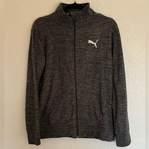 PUMA Full Zip-Up Fleece Jacket Boys Gray. Size XL Boys